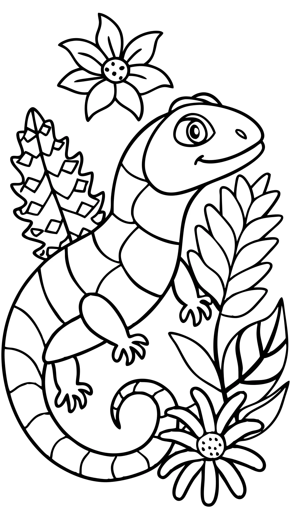 Página para colorear de reptiles